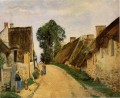 村の通りオーヴェール・シュル・オワーズ 1873年 カミーユ・ピサロ